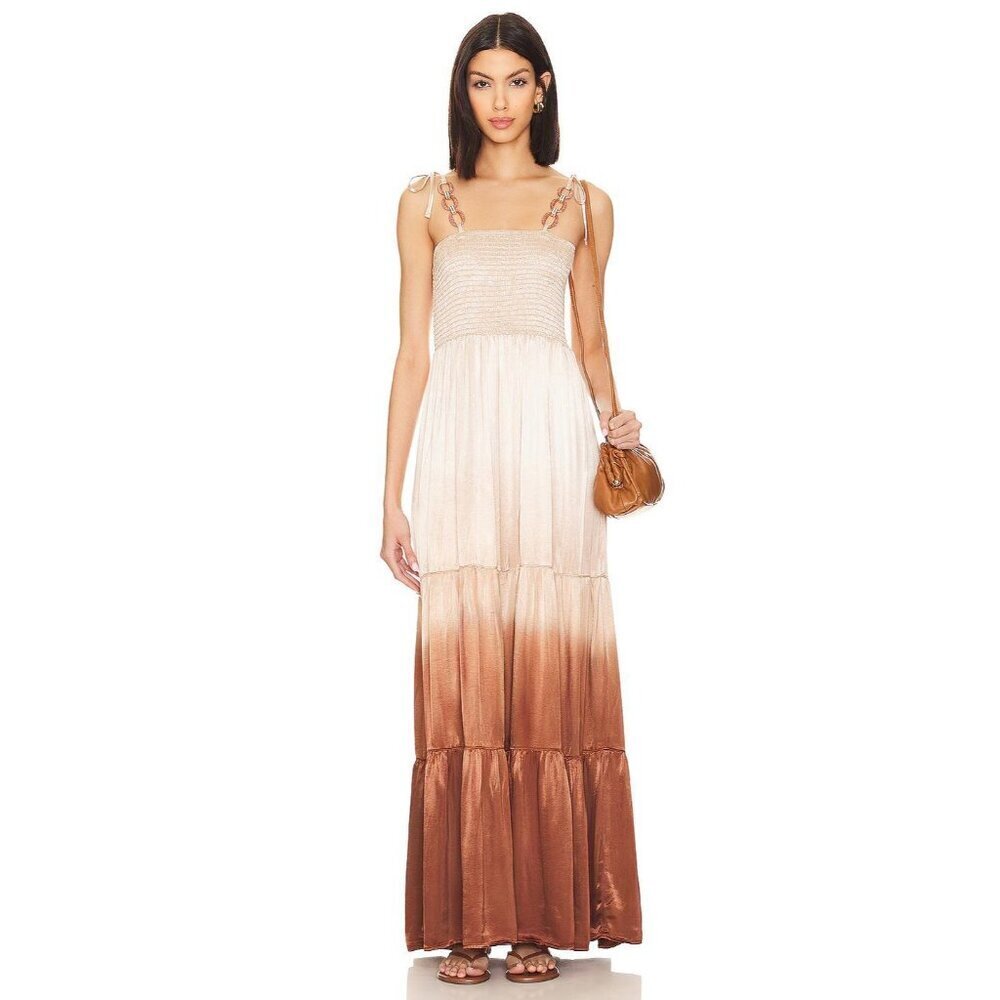 Rays for Days x REVOLVE Eleanor Maxi Dress in Carmel Ombre Small New Womens